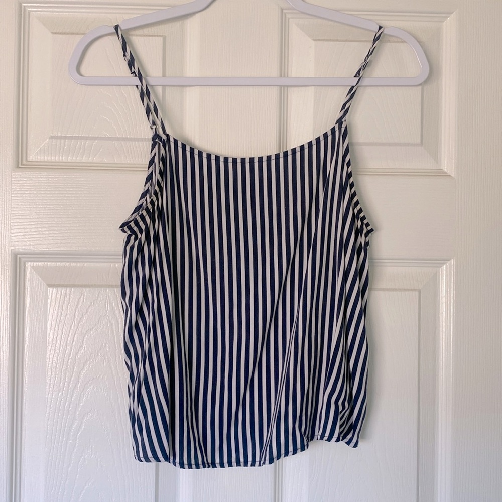 Navy and White Nautical Striped Top